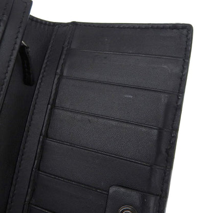Gucci GG Striped 233112 Calf Black Unisex Long Wallet