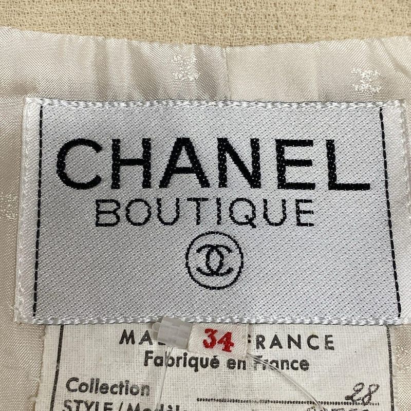 Chanel Jacket Size 34 S Women - 20770 Ivory And Black Long Sleeves / Double /