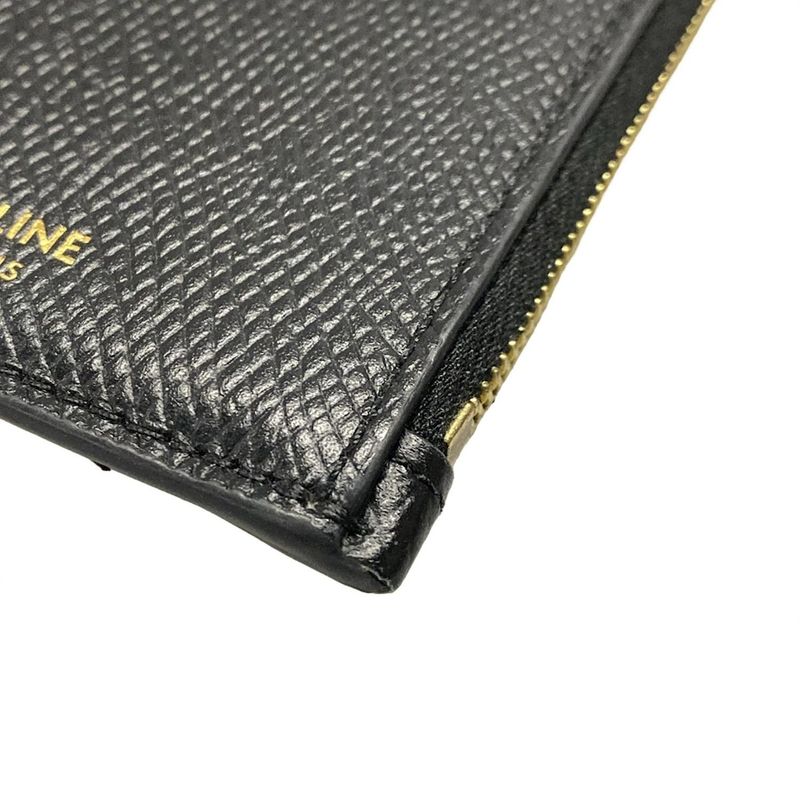 Celine Card Case Compact Zipped Card Holder Black Fragment Case