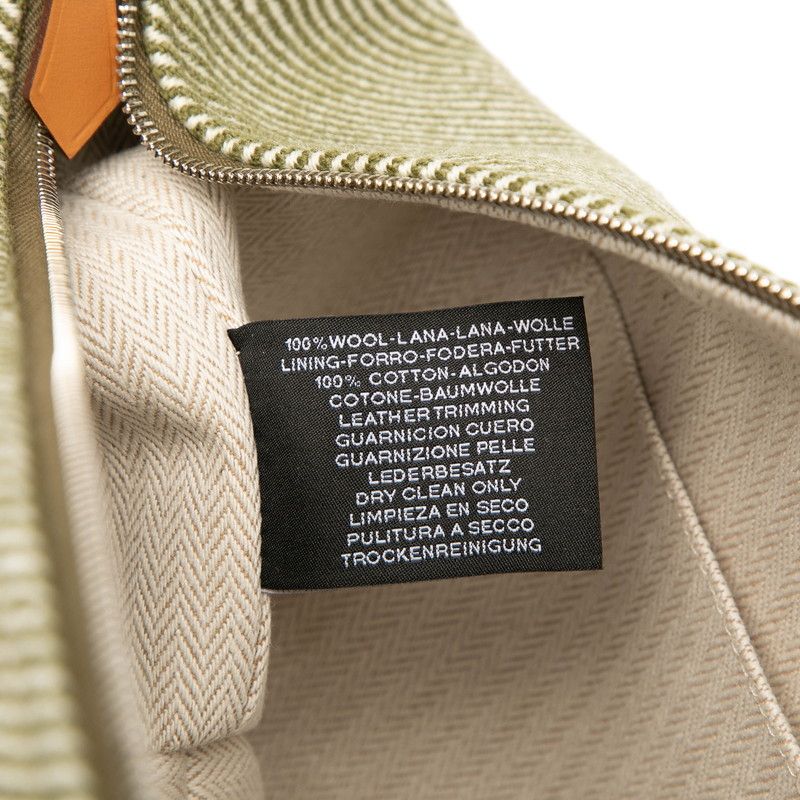 Hermes Brid-a-brac GM Khaki Green Silver Hardware Canvas Women Hermes