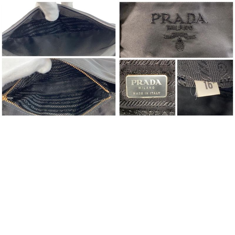 Prada Tessuto Black Nylon Tote Shoulder Bag Women 504895