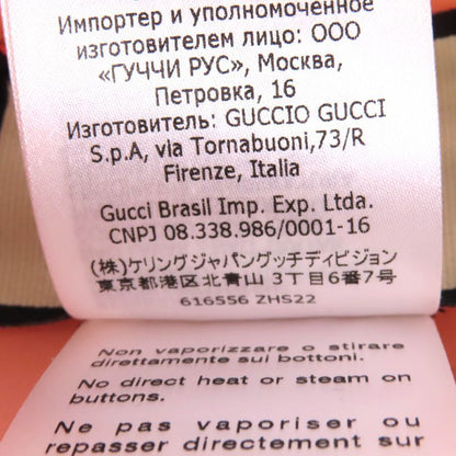 Gucci 20SS 616556 100% Silk Short Sleeve Oversized Sheer Shirt Salmon Pink 36