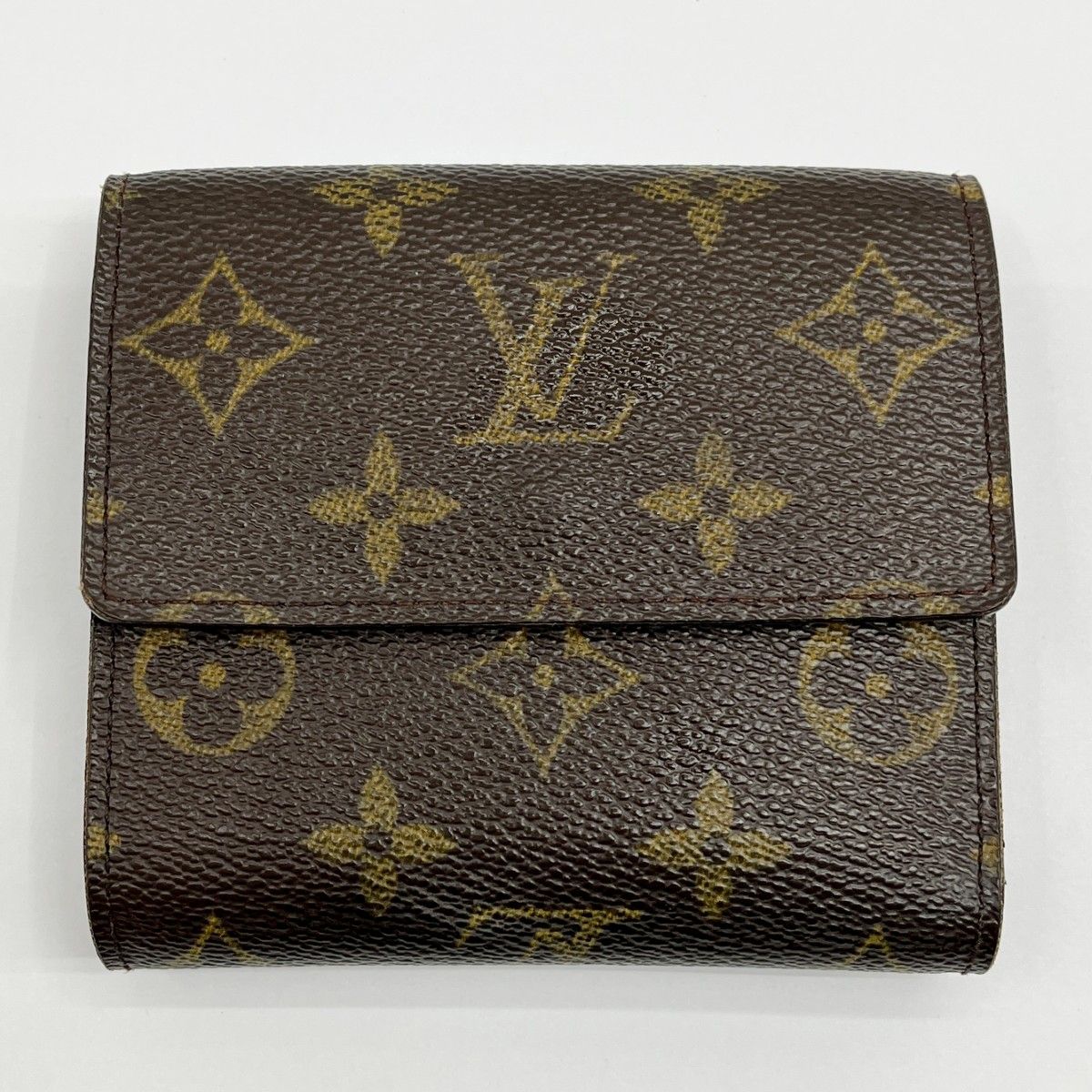 Louis Vuitton Trifold Wallet Monogram Portomonebier Cult Credit M61652 Brown