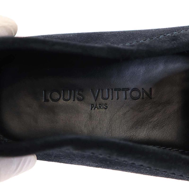 Louis Vuitton Suede Driving Shoes Navy 10