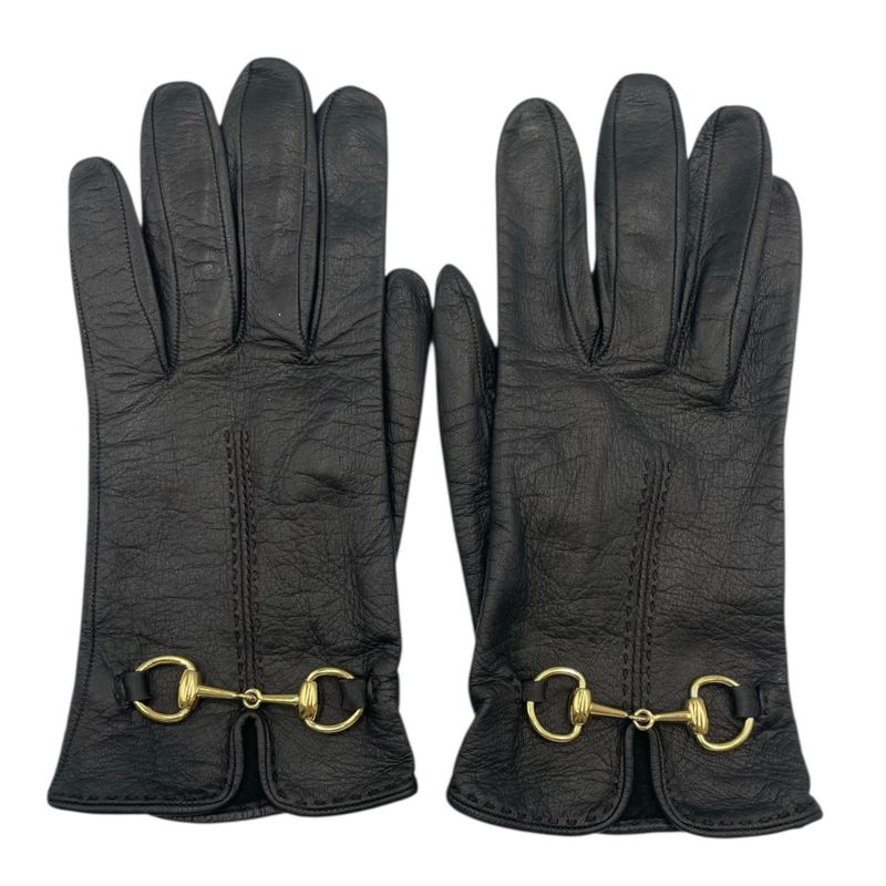 Gucci Gloves Leather Hardware With Box