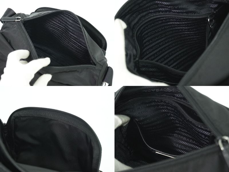 Authentic Prada Nylon Shoulder Bag Pochette Black Bag Pre-owned [follow-up