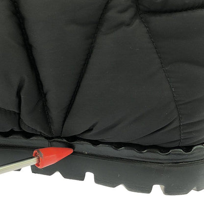 Prada - Triangle Logo Quilted Short Snow Boots - 36 1 2 - Black - Women's