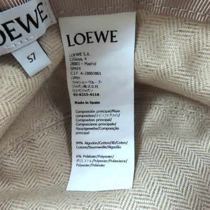 LOEWE K820hb1x41 Anagram Jacquard Logo Leather Use Bucket Hat Ecru/soft White