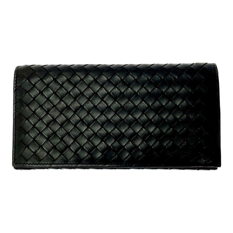 Bottega Veneta Leather Intrecciato Long Wallet Brown 372886 Long