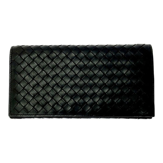 Bottega Veneta Leather Intrecciato Long Wallet Brown 372886 Long