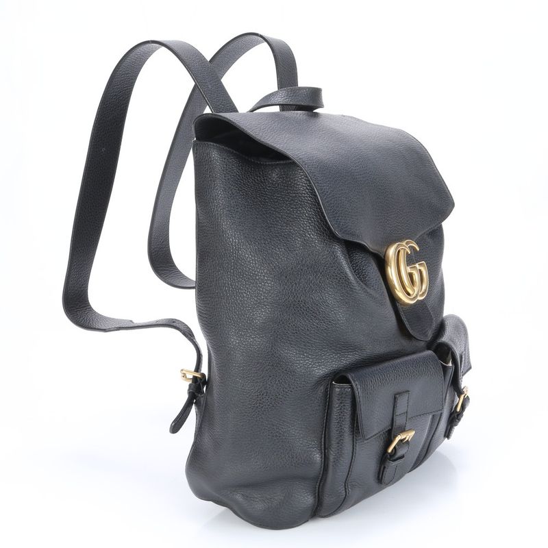 Gucci GG Marmont 429007 Leather Backpack Sac Backpack Shoulder Bag Genuine