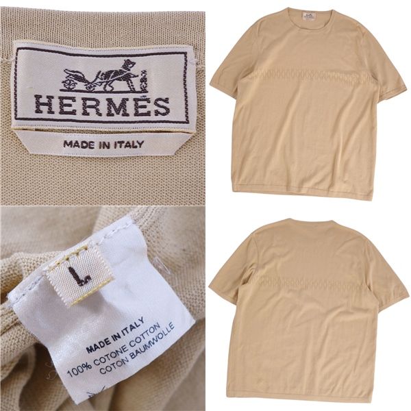 Hermes Knitted Sweater Short Sleeves Short Sleeves Cotton