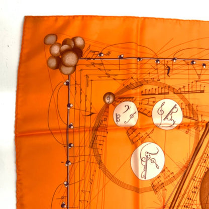 Hermes Carre 90 LA Musique DES Spheres Music Played By Spheres Orange Violin