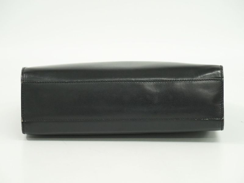 Authentic Celine Leather Handbag Black Bag Pre-owned [follow-up Discount