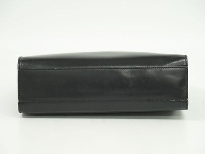 Authentic Celine Leather Handbag Black Bag Pre-owned [follow-up Discount