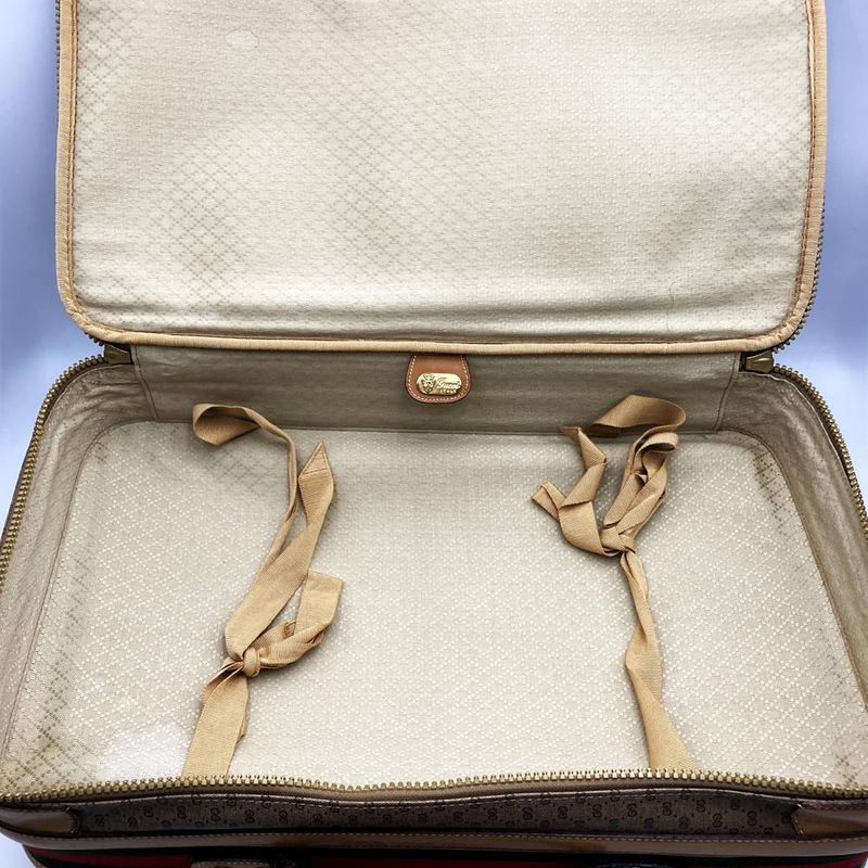 Gucci Old Gucci 011 067 0504 Micro GG Sherry Line Travel Bag Trunk Case