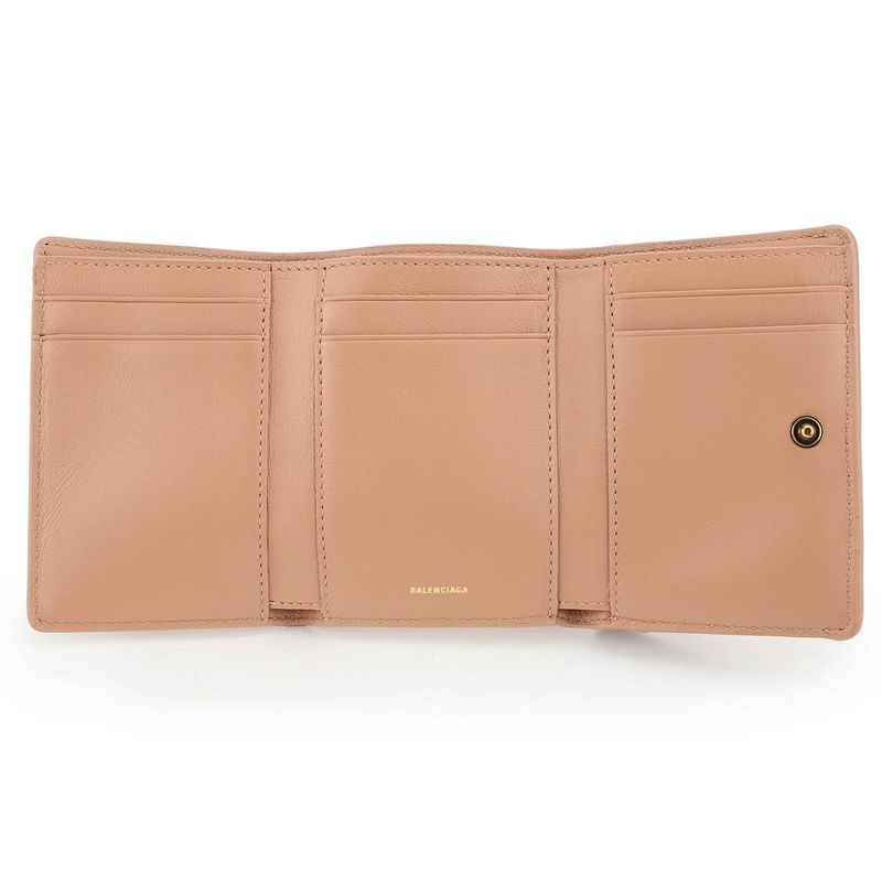 Balenciaga Trifold Wallet Envelope Beige