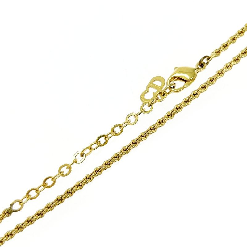 Christian Dior GP Emblem Circle Necklace Gold 490017 Necklace