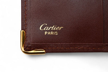 Cartier Unused Fold Wallet Vintage Cartier Men's Must De Cartier Bordeaux