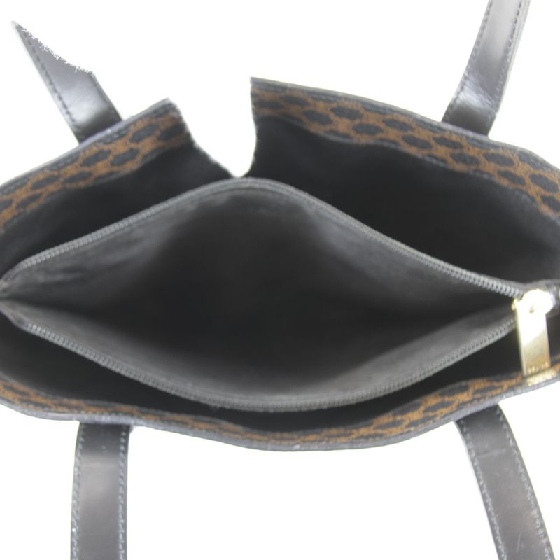 Celine Macadam Pattern Dm00/2 Tote Bag Pvc/leather Brown Basic Chic