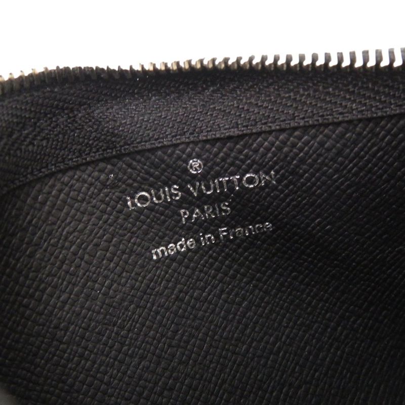Louis Vuitton Pochette Cles Damier Graphite N60155 Black Coin Case LV 1070