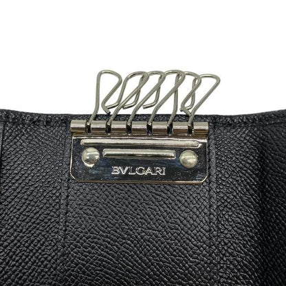 Bvlgari 6-ring Key Case Key Ring Leather Black
