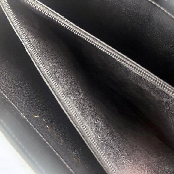 CHANEL Vintage Patent Leather Tote Purse Shoulder Bag Black