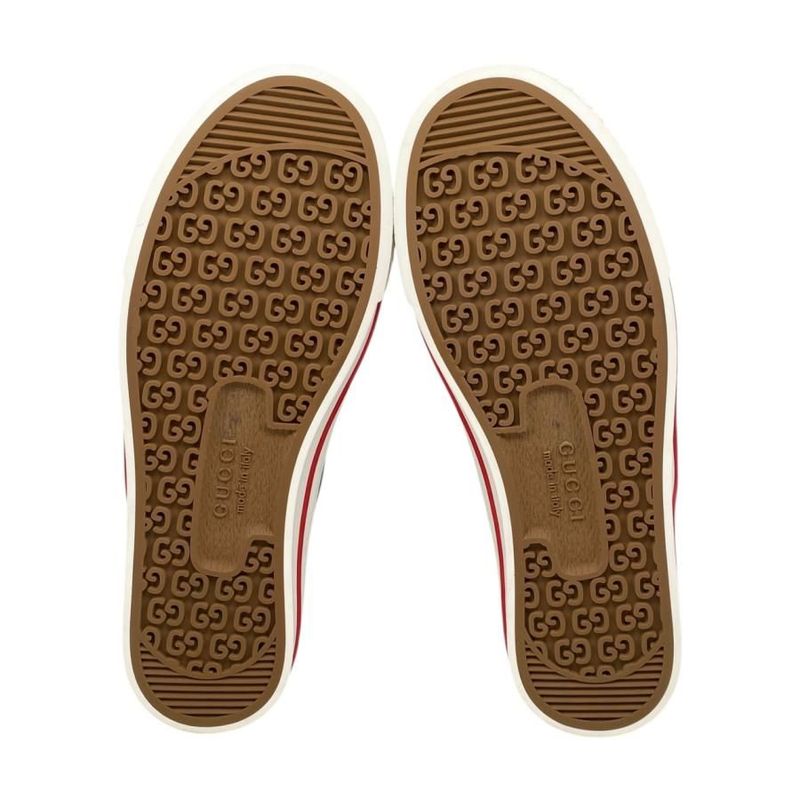 Gucci Sneakers Tennis 1977 Low Cut 606110 38 1 2 Size Double G Dot Navy Red