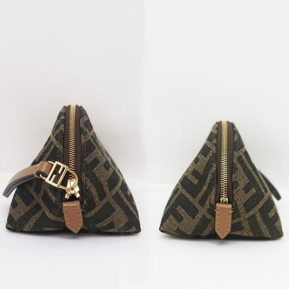Fendi Pouch Zucca Pattern 8n0208 Brown Men's Women's Accessories