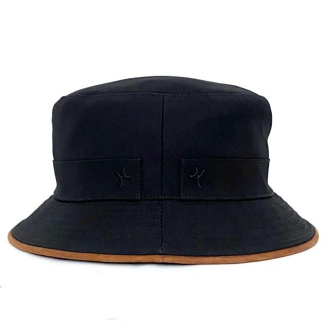 Hermes Bucket Hat Black Brown Buckeye Size 57