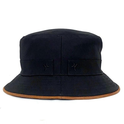 Hermes Bucket Hat Black Brown Buckeye Size 57