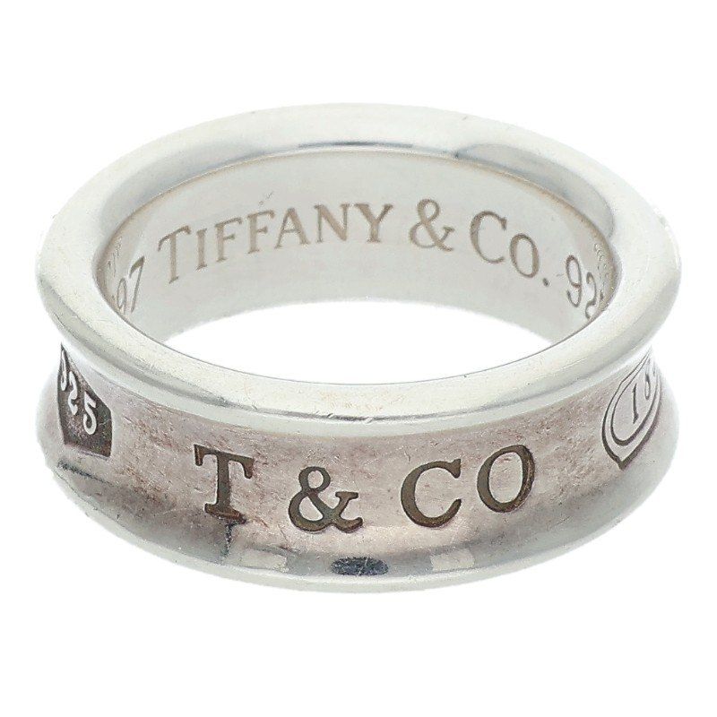 Tiffany & Co 1837 Medium Silver Ring Men's Size 7