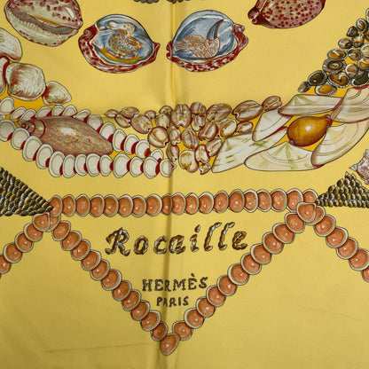 Hermes Carre 90 Silk Scarf Rocaille Shell Multicolor Storage With Bag