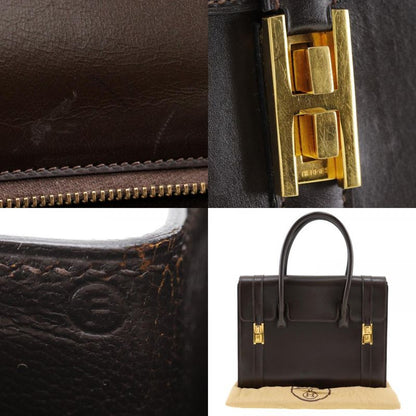 Hermes Drag 27 Box Calf Chocolat Brown/gold Hardware 00F Ladies Handbag