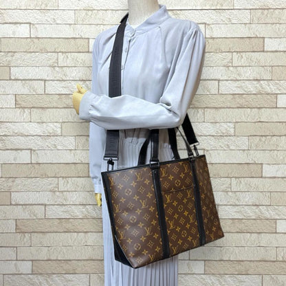 Louis Vuitton Weekend Tote PM Monogram Macassar Shoulder Bag Monogram Macassar