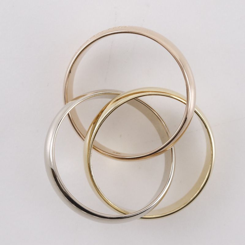 Cartier Trinity 18K Gold (yg×pg×wg) No 10 Ladies 7.1g Ring