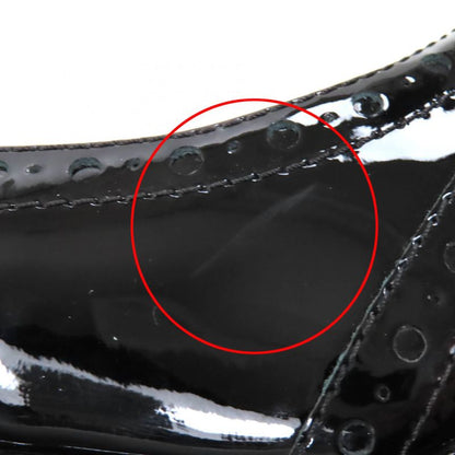 CHANEL G31216 Patent Leather Perforated Wedge Sole Pumps Black 36.5 Storage