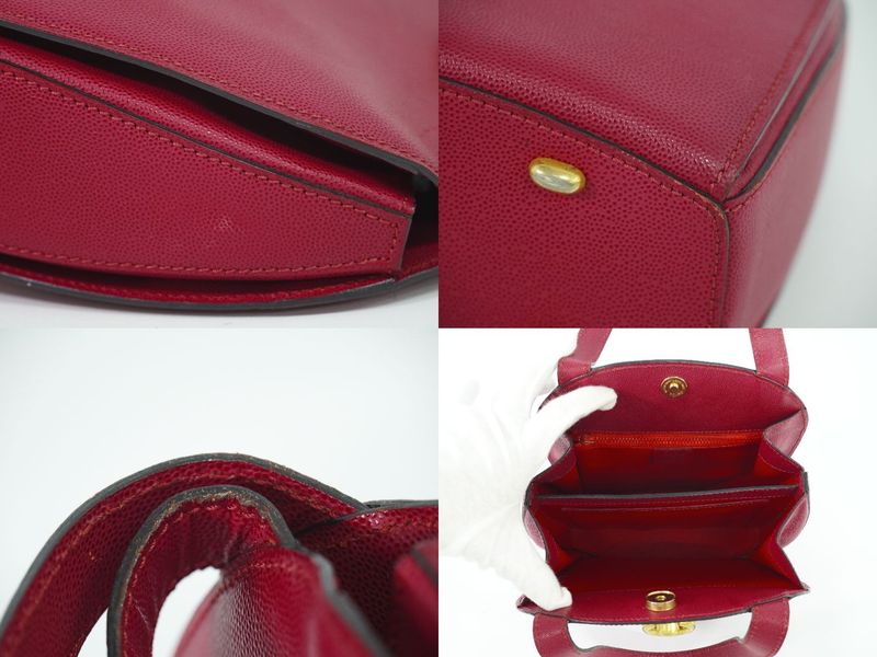 Authentic Celine Leather Handbag Pinkish Bag Pre-owned [follow-up Discount]