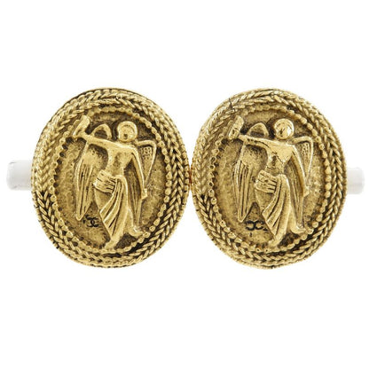 Chanel Angel Coco Mark Vintage Gold Plated Ladies 19.3g Earring