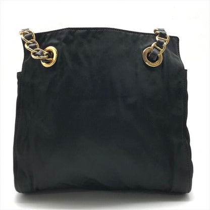 Prada Nylon Tessuto Chain Shoulder Bag Black