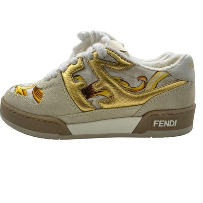 Fendi X Versace Fendace White Satin Print Low Top White 35 (22cm (8.66in))