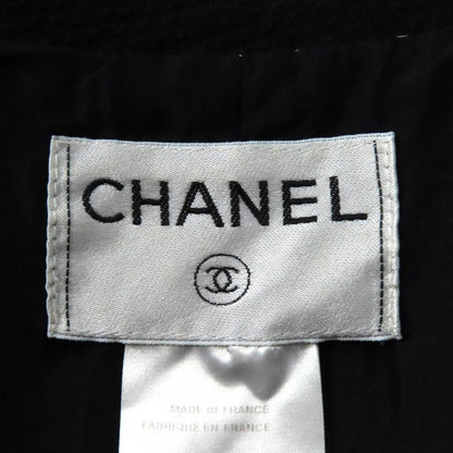 CHANEL Vintage 99P P12650 Wool Jacket With Coco Mark Buttons Black 36 Made In