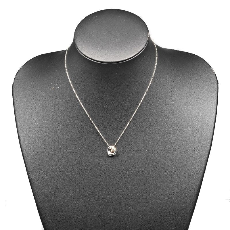 Tiffany & Co Double Open Heart 11mm (0.43in) & 7mm (0.28in) Silver 925 X 18K