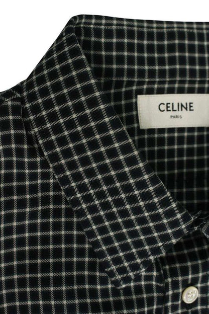Celine 25SS 2c9820943 Loose Checked Long Sleeve Shirt Men's 40