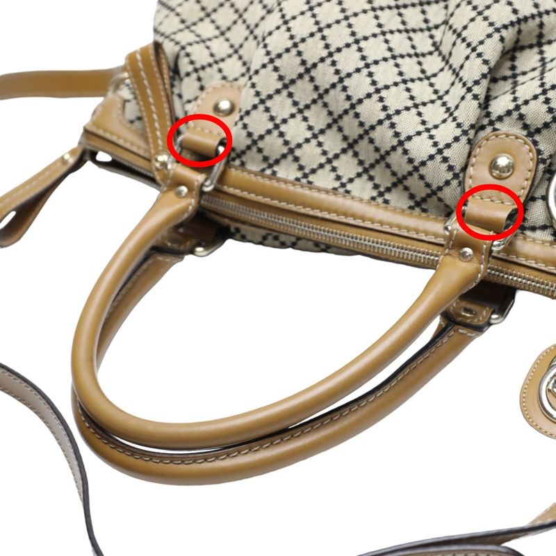 Gucci 247902 2-way Shoulder Bag Diamante Tote Bag Gucci Beige And Brown