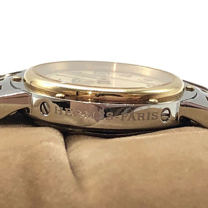 Hermes Clipper Cl4.220 Date Cream Dial Quartz Ladies Watch Working 005913
