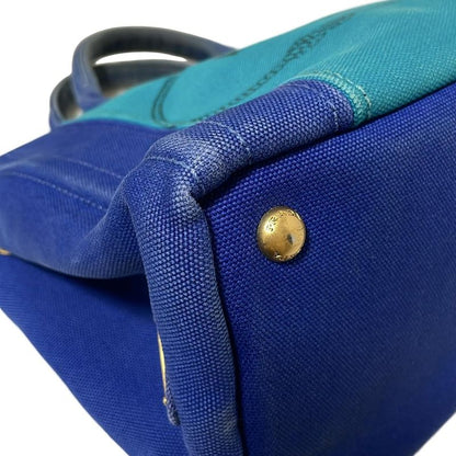 Prada Tote Bag Canapa Bn2439 Blue×green×black