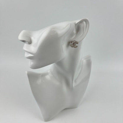 Chanel Coco Mark Accessories Earrings Silver A12V Vintage Ladies