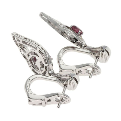 Bvlgari Bulgari DIVA Dream Tourmaline Diamond Earrings 18K White Gold Ladies