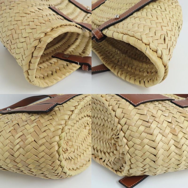 Loewe Basket Bag Small 327.02s93 Anagram Natural Tan Raffia Basket Bag